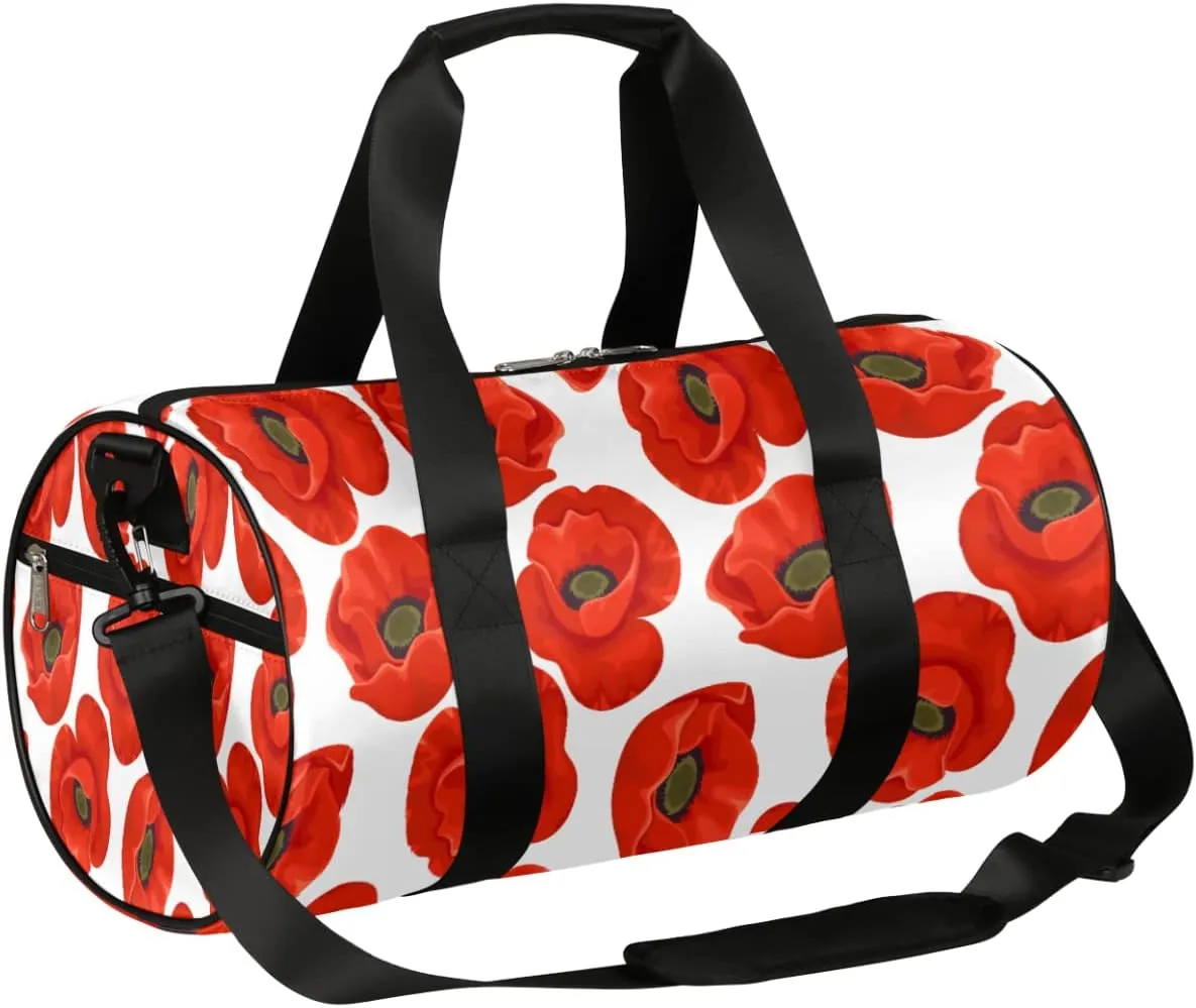 Small Gym Duffel Bags 17.8×9×9 Charming Petal Gym Bag for Men Women Overnight Weekender Bag Lightweight Sport Duffle Bag Carry On Gymbag