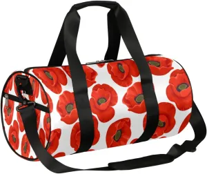 Small Gym Duffel Bags 17.8×9×9 Charming Petal Gym Bag for Men Women Overnight Weekender Bag Lightweight Sport Duffle Bag Carry On Gymbag