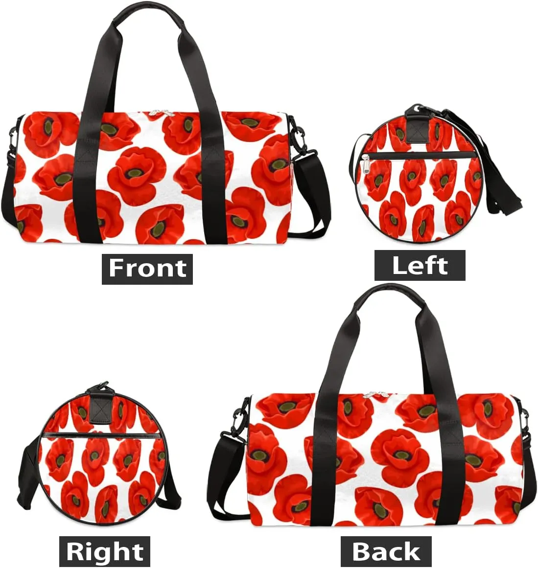 Small Gym Duffel Bags 17.8×9×9 Charming Petal Gym Bag for Men Women Overnight Weekender Bag Lightweight Sport Duffle Bag Carry On Gymbag