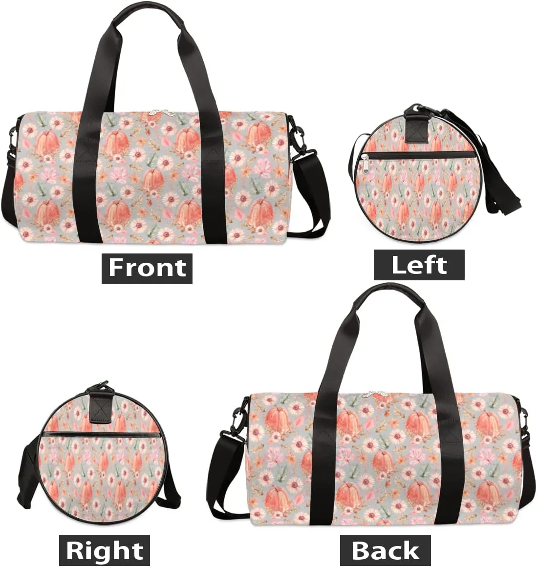 Small Gym Duffel Bags 17.8×9×9 Enchanting Sunflower Gym Bag for Men Women Overnight Weekender Bag Lightweight Sport Duffle Bag Carry On Gymbag
