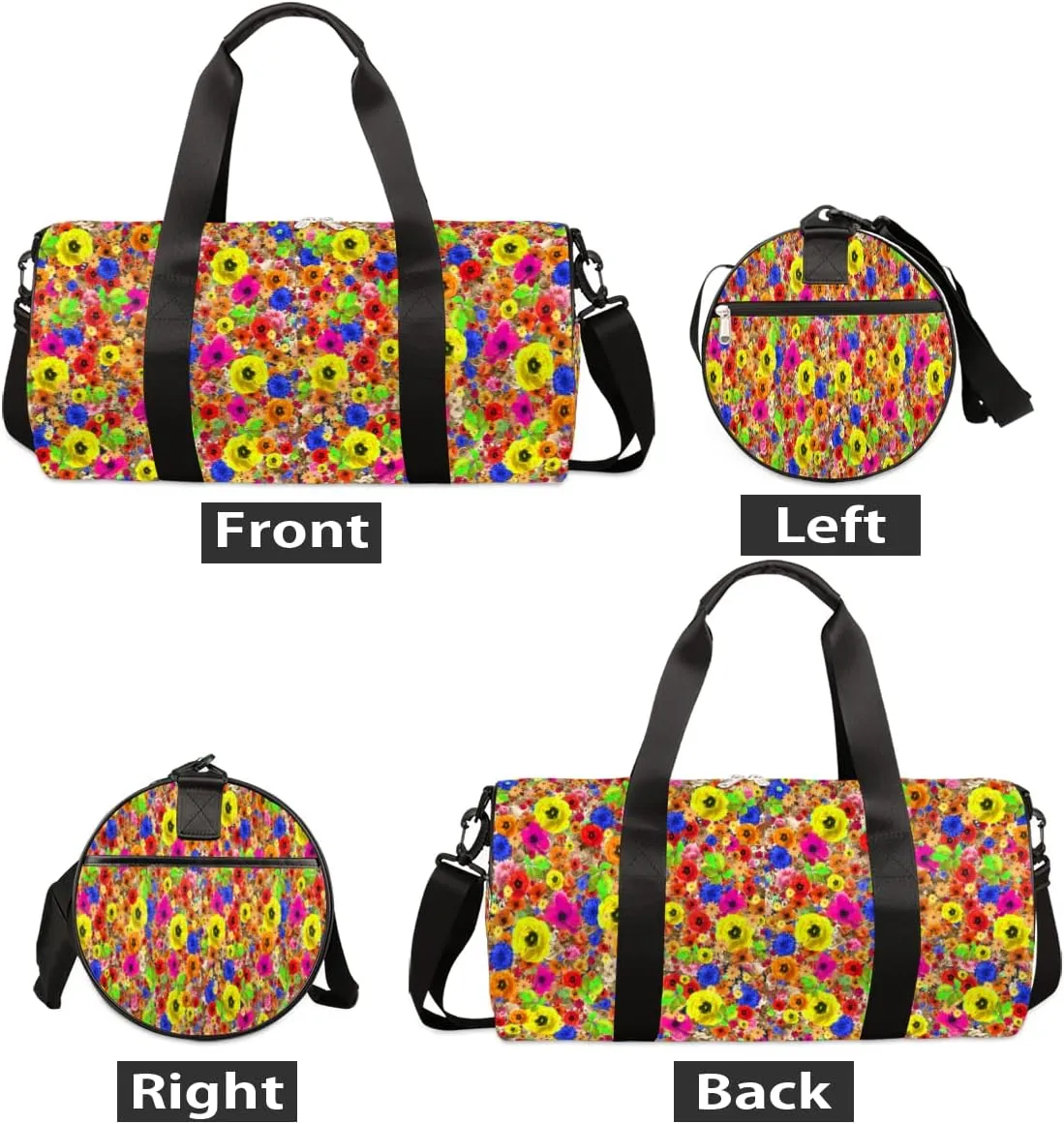 Small Gym Duffel Bags 17.8×9×9 Gorgeous Flower Petals Gym Bag for Men Women Overnight Weekender Bag Lightweight Sport Duffle Bag Carry On Gymbag