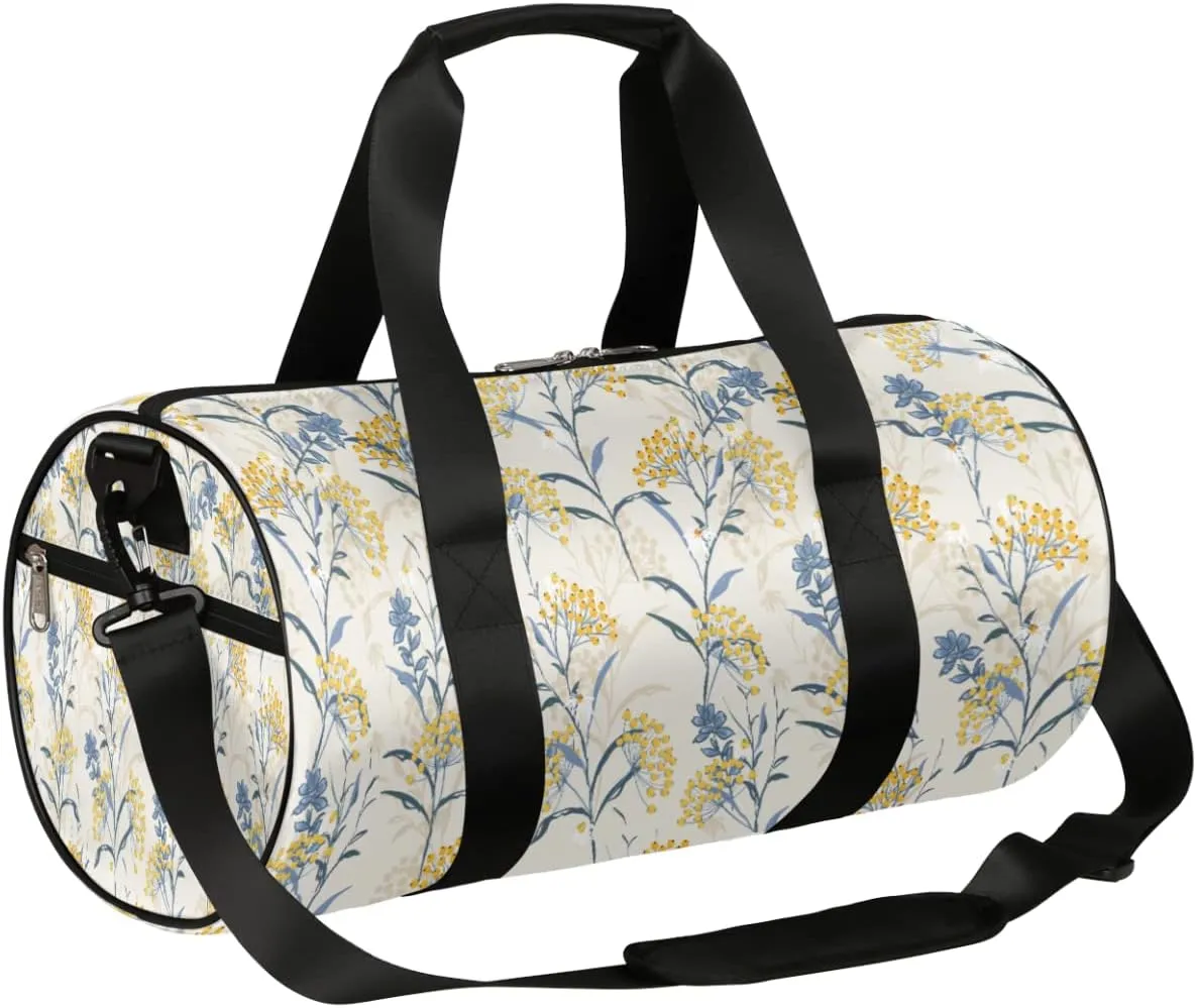 Small Gym Duffel Bags 17.8×9×9 Spring Mountain Flower Gym Bag for Men Women Overnight Weekender Bag Lightweight Sport Duffle Bag Carry On Gymbag