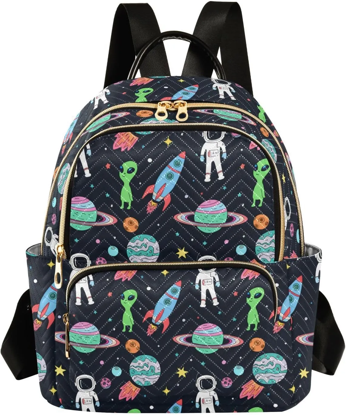 Space Aliens Planet Backpack Purse for Women Small Shoulder Bags Fashion Travel Bag Casual Daypack Travel Bag M 202c1602