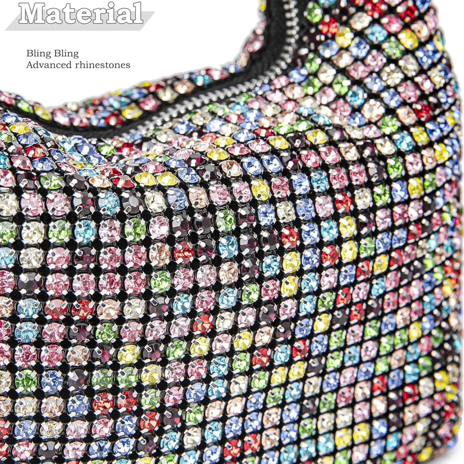 Sparkling Women's Evening Handbags Rhinestone Purse Crossbody Bag Wedding Prom Party Club Purses