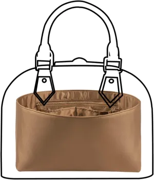 Speedy Neverfull Tote Organizer Insert - Silk Purse Organizer with Zipper, Silky Smooth, 6 Sizes (Large, Silky Brown)