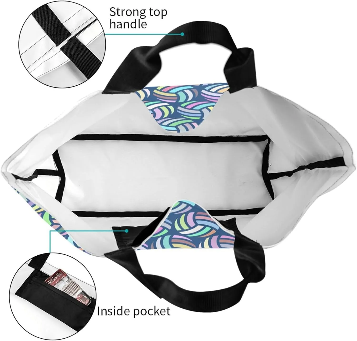 Sport Soccer Large Tote Bag Simple Casual Portable Shoulder Bags Reusable Grocery Handbag For Women Gym Travel