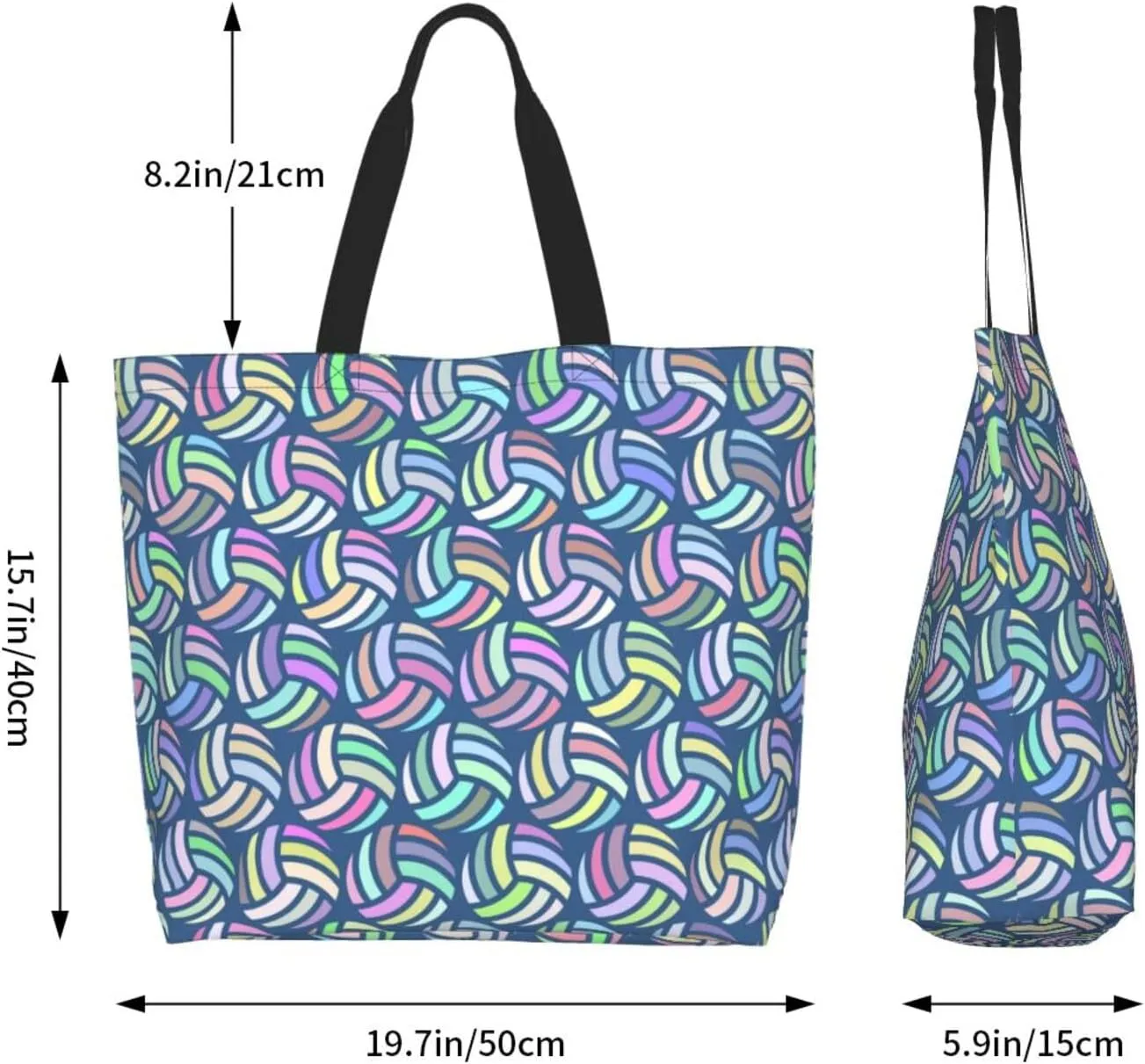 Sport Soccer Large Tote Bag Simple Casual Portable Shoulder Bags Reusable Grocery Handbag For Women Gym Travel