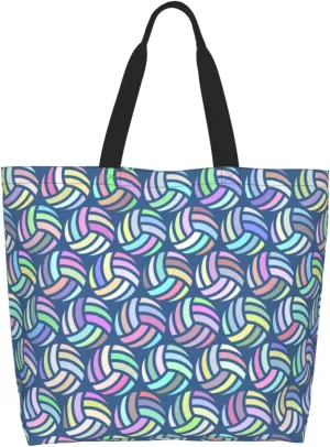 Sport Soccer Large Tote Bag Simple Casual Portable Shoulder Bags Reusable Grocery Handbag For Women Gym Travel