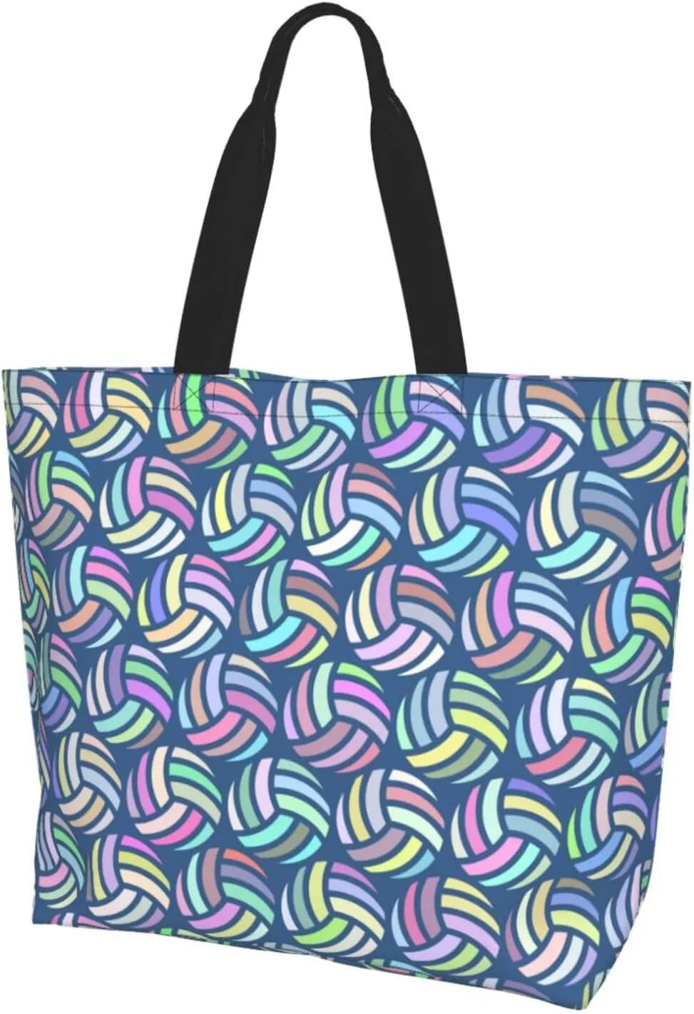 Sport Soccer Large Tote Bag Simple Casual Portable Shoulder Bags Reusable Grocery Handbag For Women Gym Travel