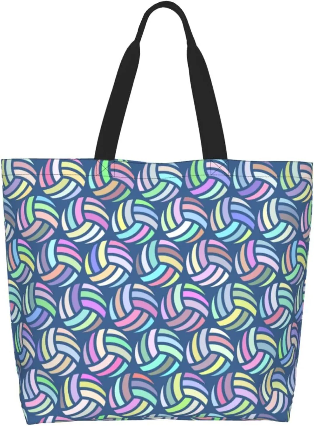 Sport Soccer Large Tote Bag Simple Casual Portable Shoulder Bags Reusable Grocery Handbag For Women Gym Travel