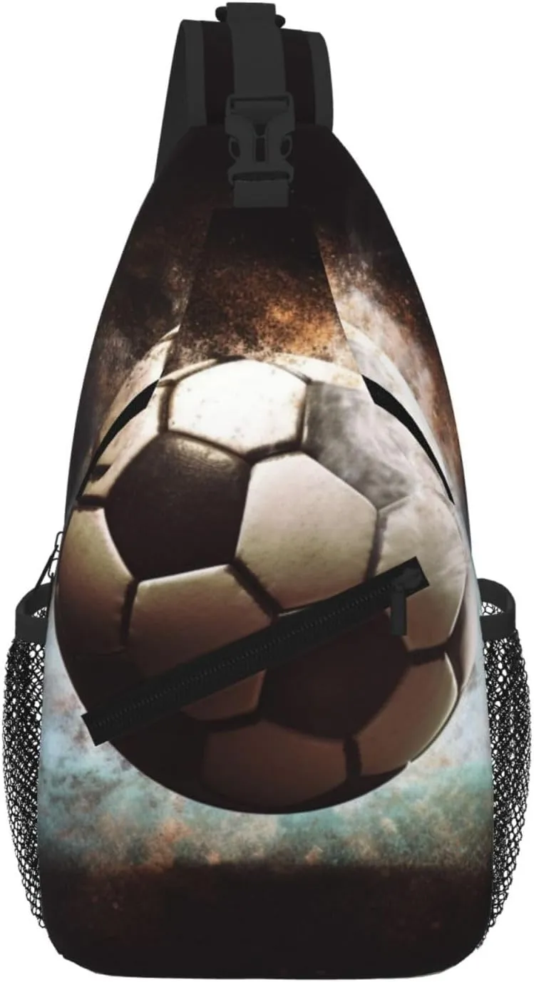 Sport Soccer Sling Bag For Women Men Travel Hiking Backpack Crossbody Shoulder Chest Bags Casual Daypack