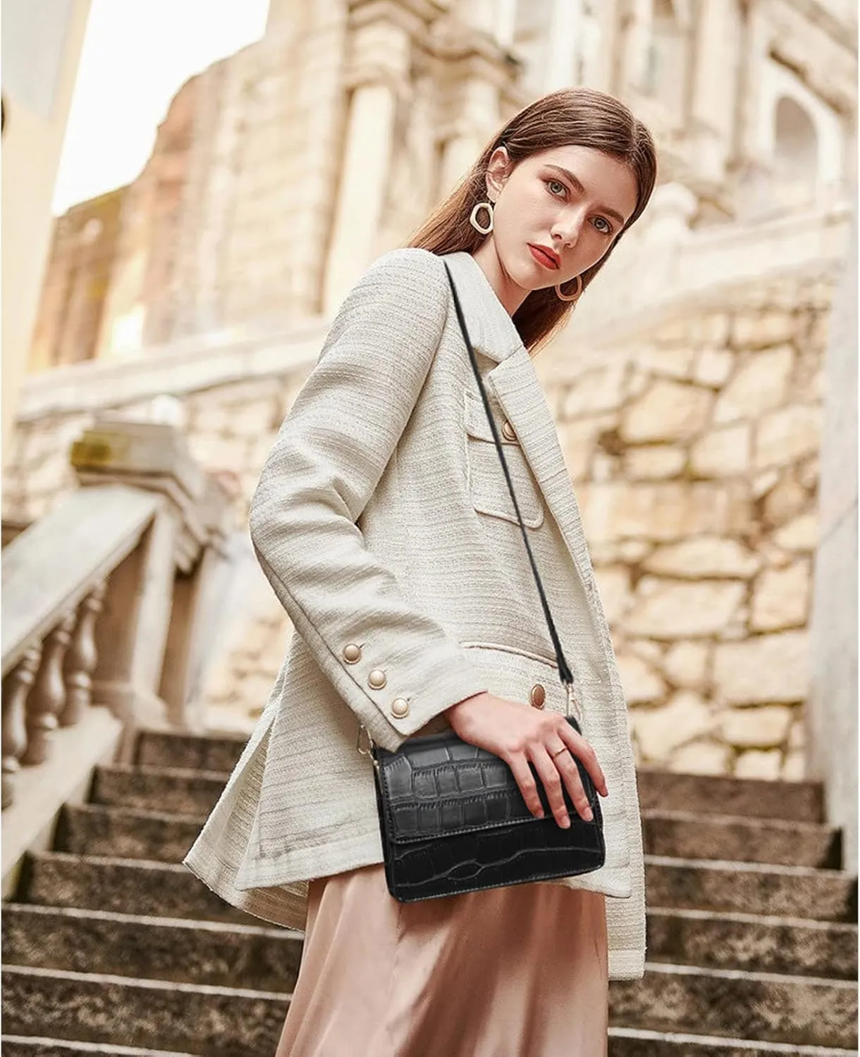 Telena Crossbody Bags for Women Vegan Leather Purses for Women Crossbody Handbag Purse with Adjustable Strap