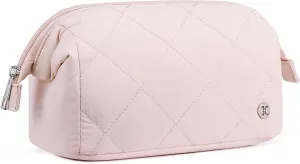 Telena Puffer Makeup Bags for Women, Nylon Puffy Padded Make Up Bags for Women Makeup Organizer Case, Wide-open Makeup Pouch Travel Essentials