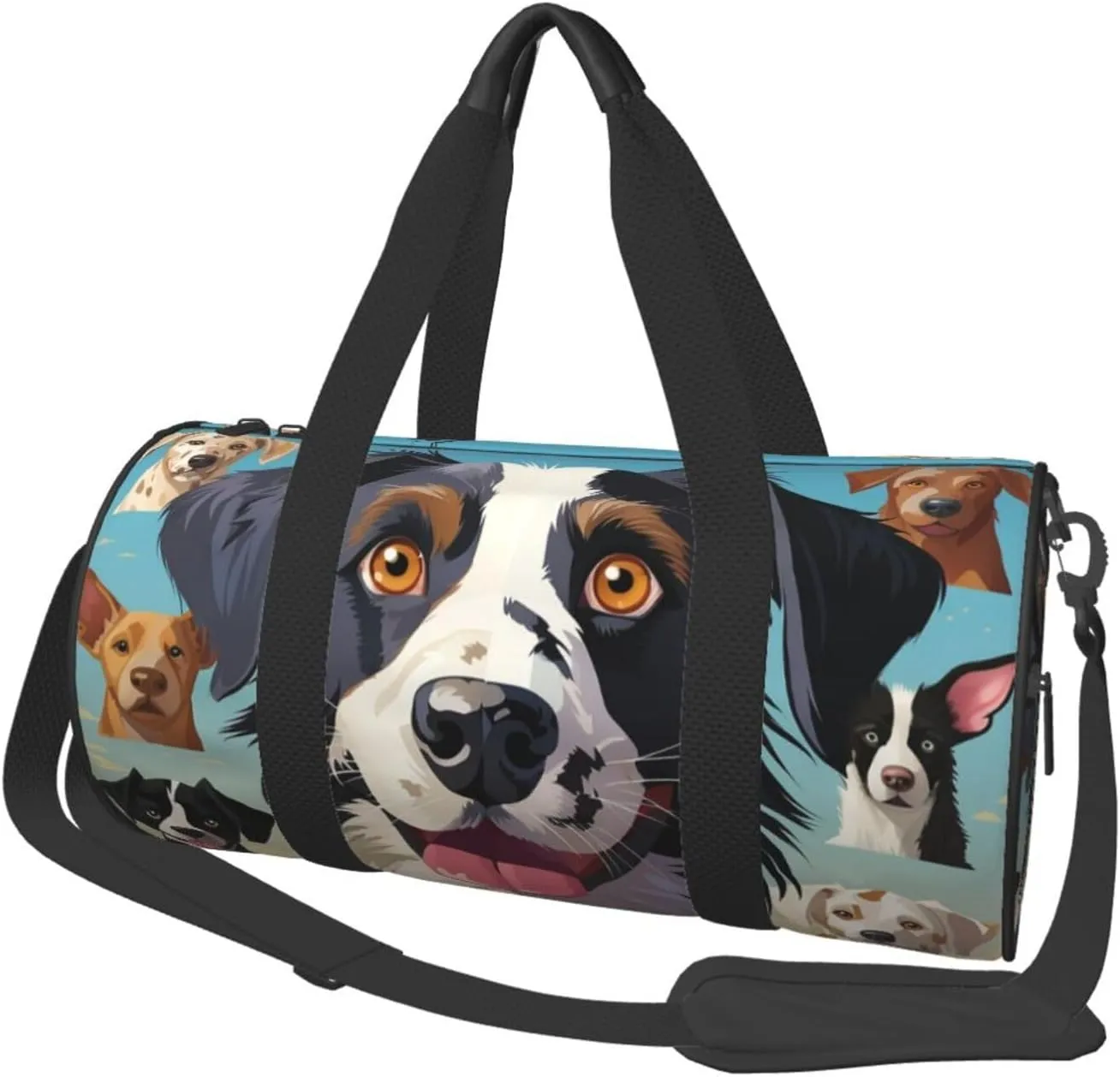 the dog breed Travel Bag for Women Men Gym Bag Large Duffle Bag Weekender Overnight Bag with Shoulder Strap