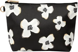 Thirty-One Gifts Tapered Pouch, Zippered Pouch for Purse, Travel Bag, or House Organization, Scattered Flowers Smooth Pebble