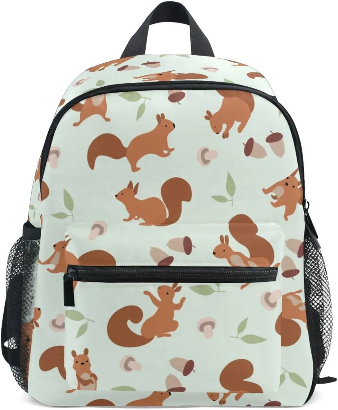Toddler Backpack for Boys Girls Squirrels Nuts and Mushrooms Preschool Kindergarten Schoolbag Mini Book Bag For School Travel S