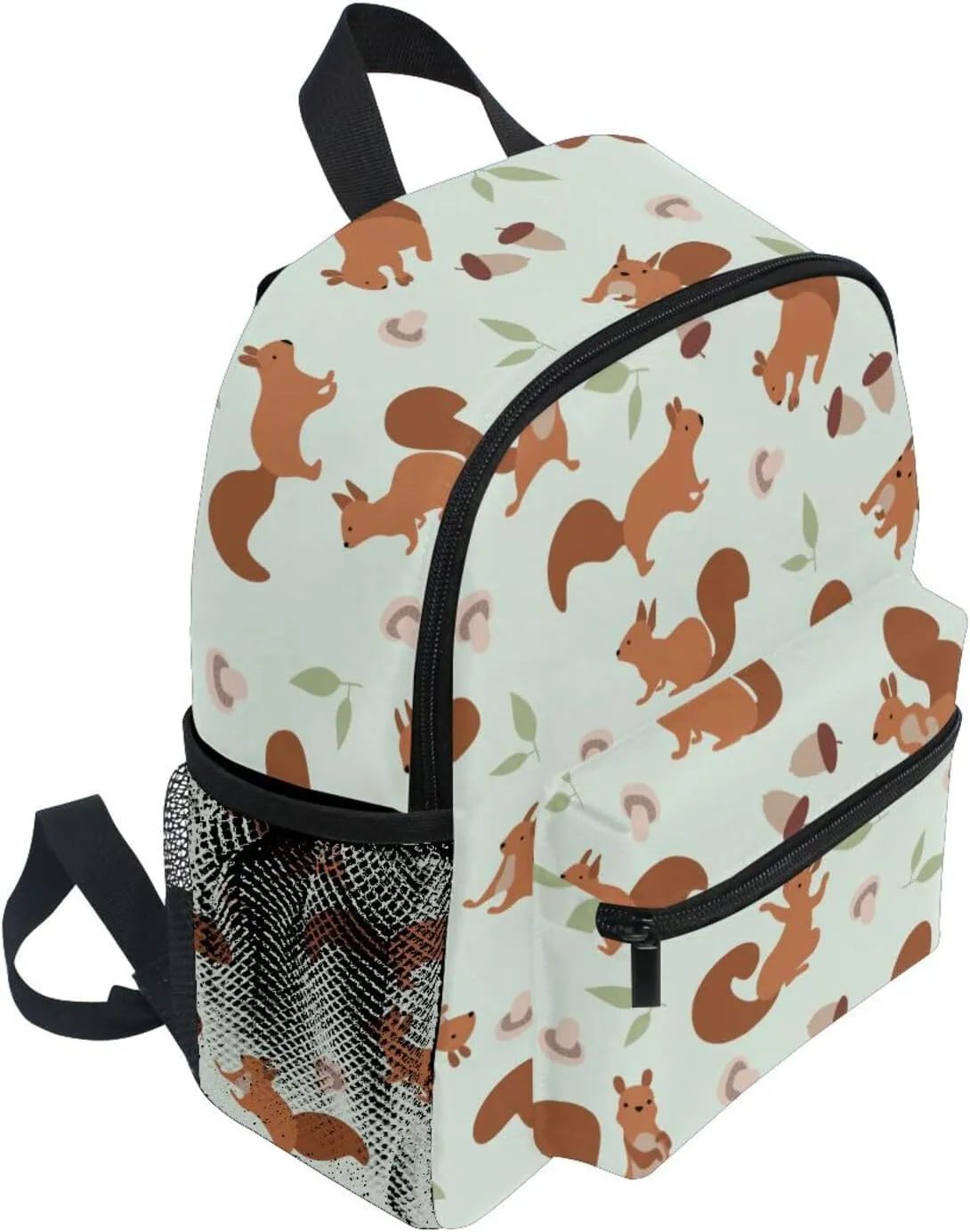Toddler Backpack for Boys Girls Squirrels Nuts and Mushrooms Preschool Kindergarten Schoolbag Mini Book Bag For School Travel S