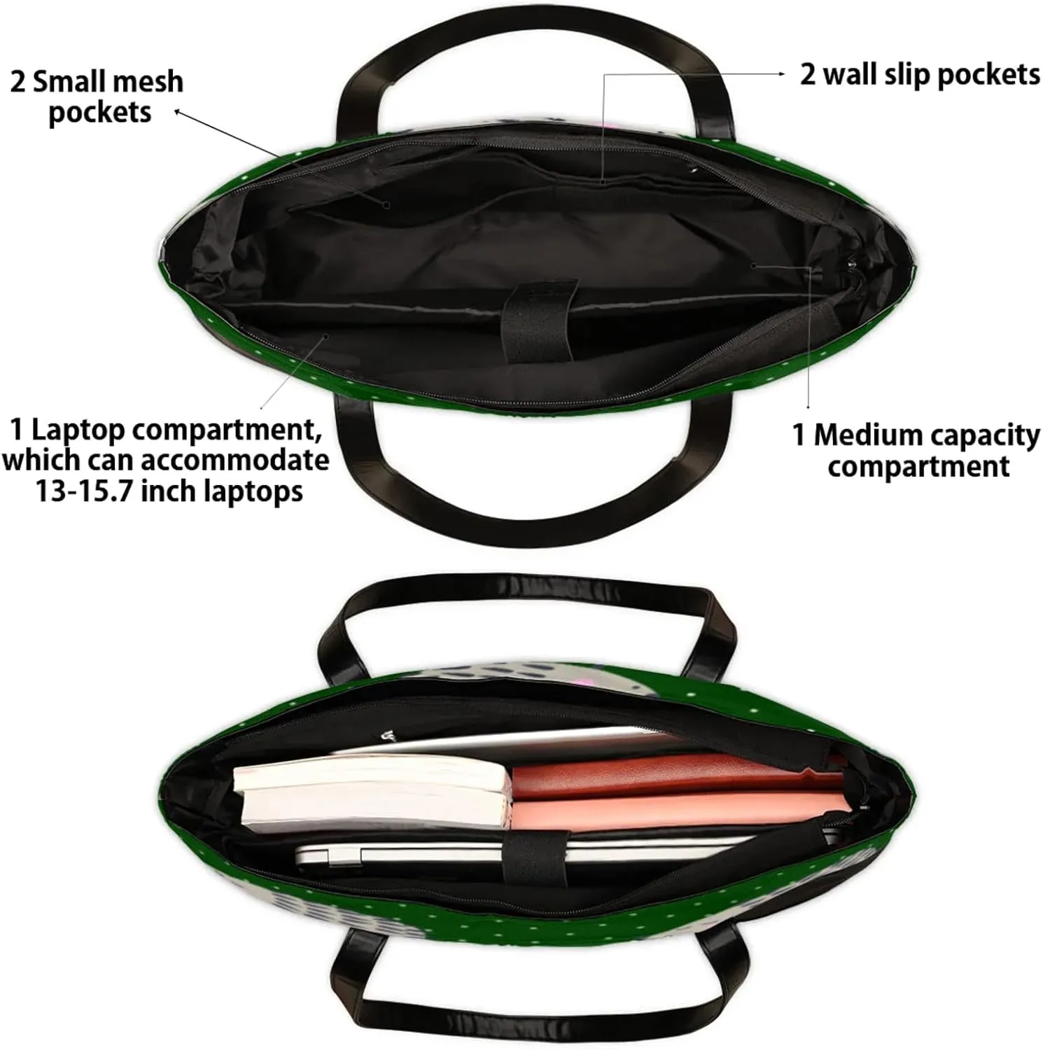 Tote Bag for Women with Zipper, Laptop Tote Bags Laptop Sleeve Case Shoulder Bag Messenger Bags