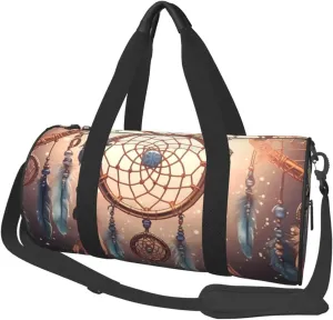 Travel Duffel Bag Foldable Weekender Overnight Bag Native American Dream Catcher Sports Tote Gym Bags Large Capacity Lightweight Carry On Luggage Bags for Men Women