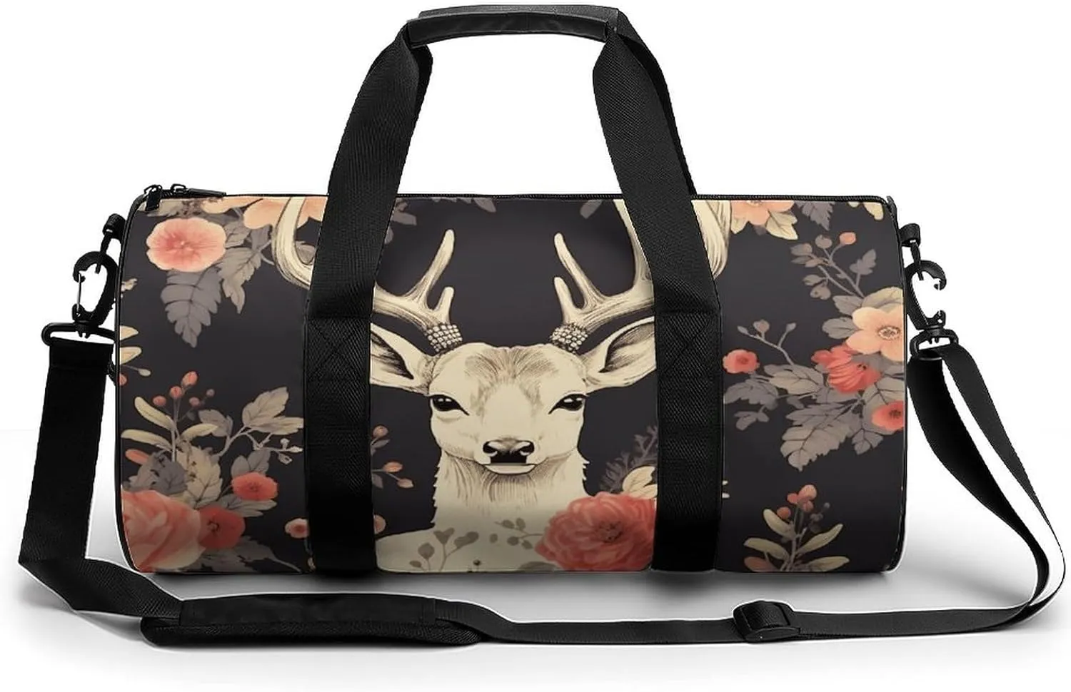 Travel Duffel Bag Weekender Bags for Men Women Large Capacity Overnight Bags Deer Print Painting Travel Sports Gym Bag Canvas Carry On Tote Bags for Travel Yoga