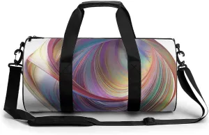 Travel Duffel Bag Weekender Bags for Men Women Large Capacity Overnight Bags Flowing Rainbow Lines Travel Sports Gym Bag Canvas Carry On Tote Bags for Travel Yoga