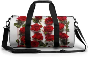 Travel Duffel Bag Weekender Bags for Men Women Large Capacity Overnight Bags Surrounded by Roses Travel Sports Gym Bag Canvas Carry On Tote Bags for Travel Yoga