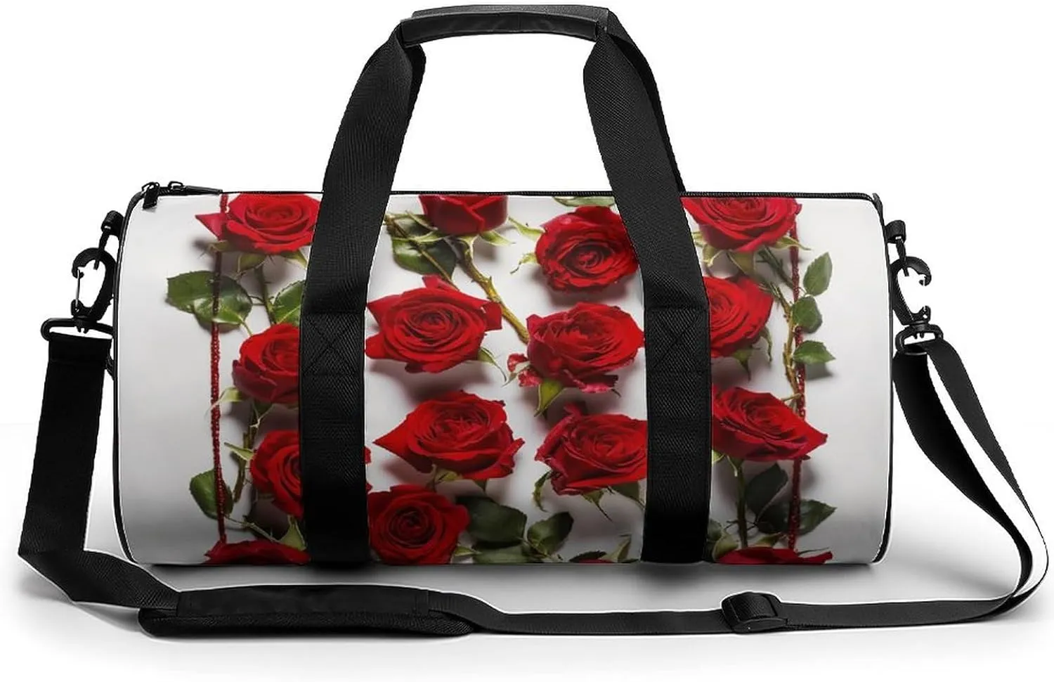 Travel Duffel Bag Weekender Bags for Men Women Large Capacity Overnight Bags Surrounded by Roses Travel Sports Gym Bag Canvas Carry On Tote Bags for Travel Yoga