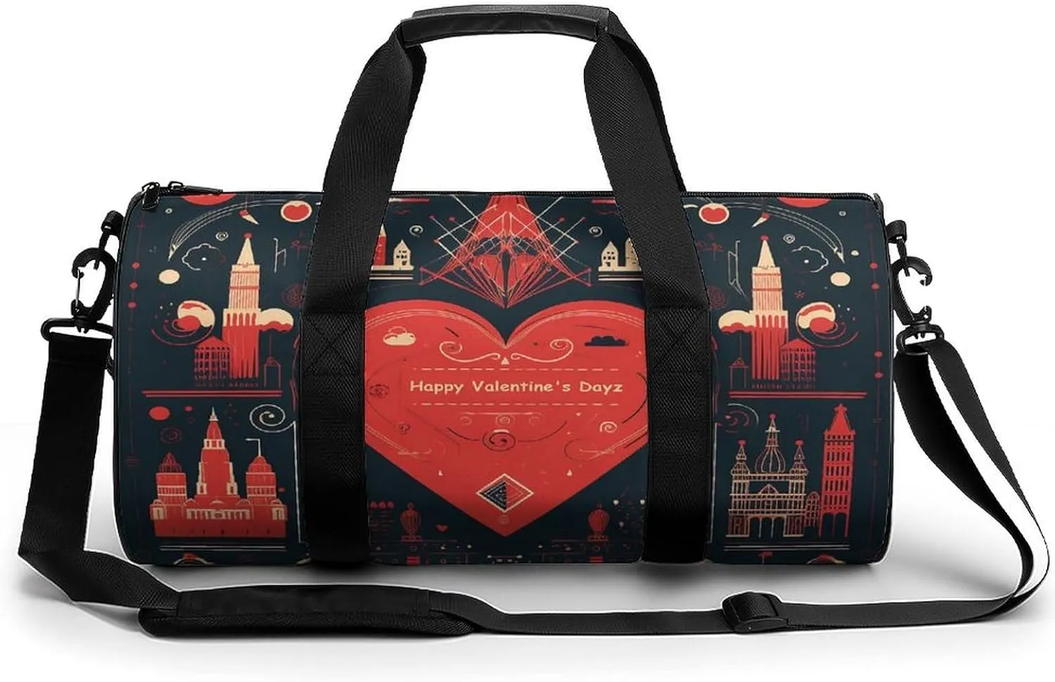 Travel Duffel Bag Weekender Bags for Men Women Large Capacity Overnight Bags Valentine's Day Disco Travel Sports Gym Bag Canvas Carry On Tote Bags for Travel Yoga