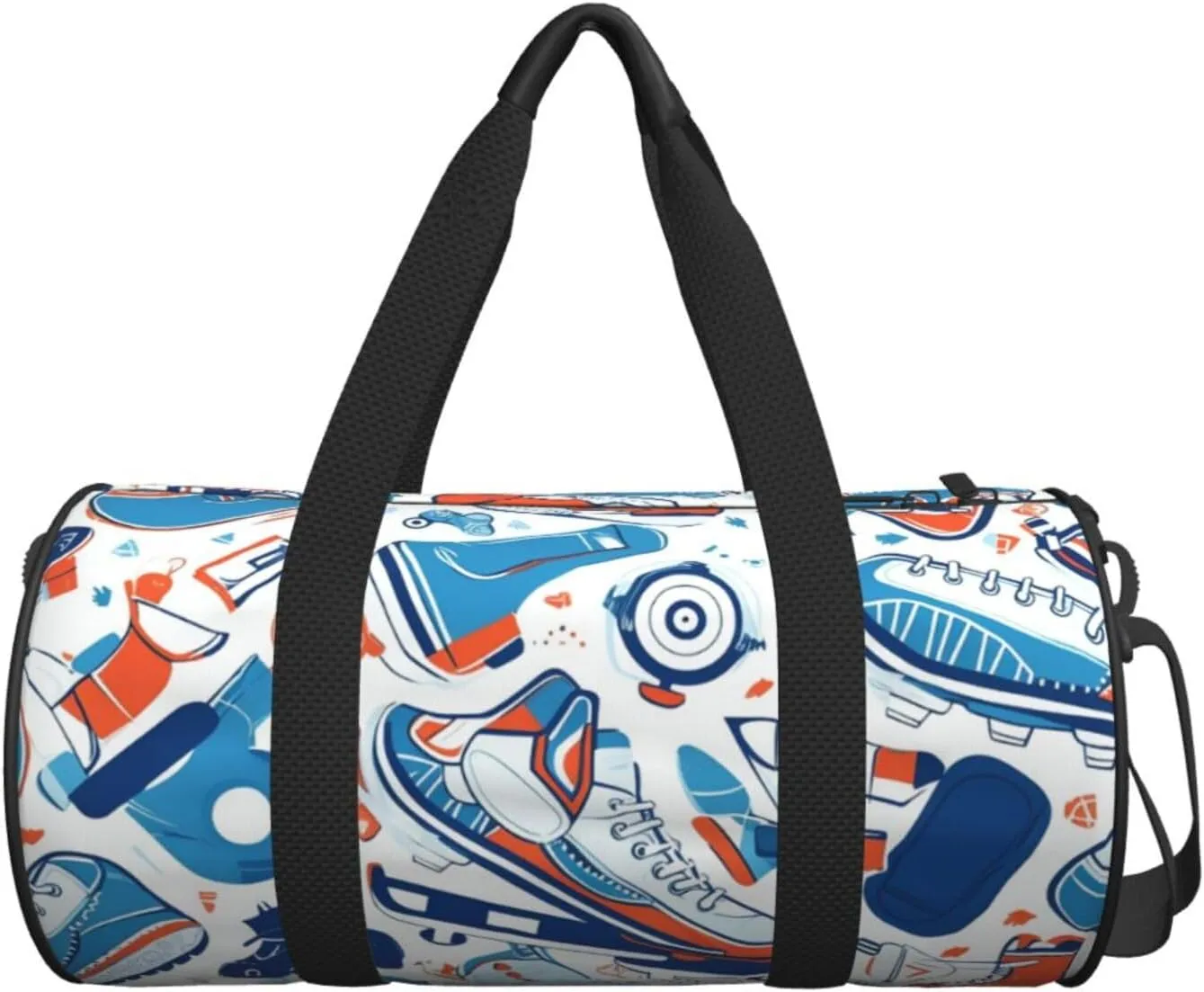 Travel Duffle Bag Weekender Bags For Men Women With Shoe Compartment Large Capacity Weekender Overnight Bag Hockey Elements Creative Patterned Carry On Tote Bags Sport Gym Bag For Travel Yoga