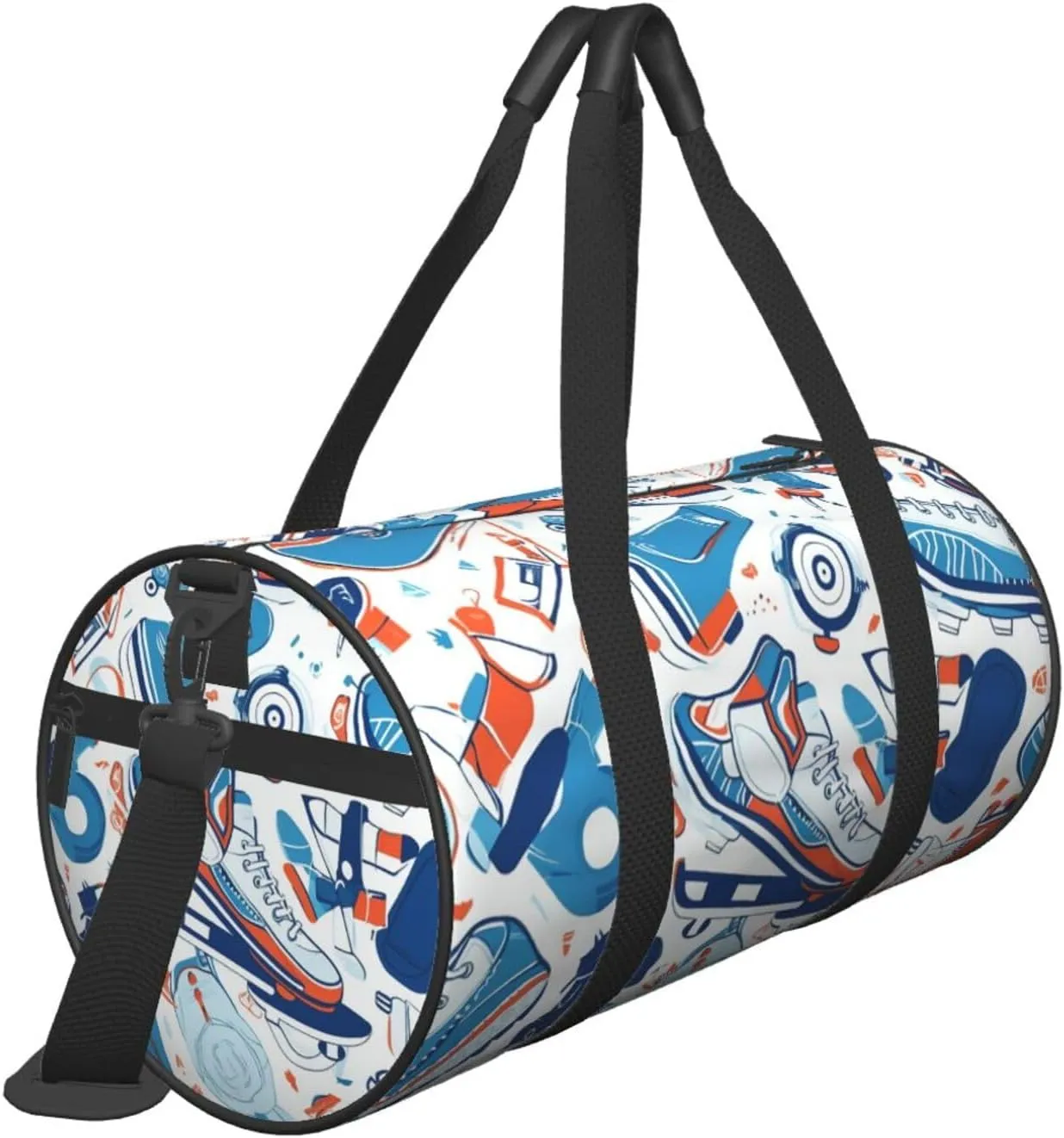 Travel Duffle Bag Weekender Bags For Men Women With Shoe Compartment Large Capacity Weekender Overnight Bag Hockey Elements Creative Patterned Carry On Tote Bags Sport Gym Bag For Travel Yoga