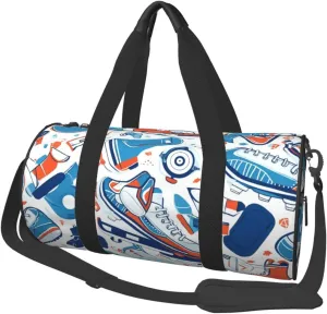 Travel Duffle Bag Weekender Bags For Men Women With Shoe Compartment Large Capacity Weekender Overnight Bag Hockey Elements Creative Patterned Carry On Tote Bags Sport Gym Bag For Travel Yoga