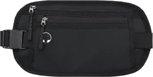 Travel Money Belt: Waist Pack for Running and Cycling, Rfid, Comfortable, Durable and Lightweight Hidden Travel Passport Wallets.(Newblack)