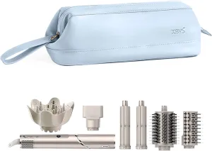Travel Storage Bag for Dyson Airwrap/Shark Flexstyle Complete Styler and Attachments, Portable Handheld Travel Case, Waterproof Hair Dryer Carrying Case, Organizer Bag with Large Opening (Blue)