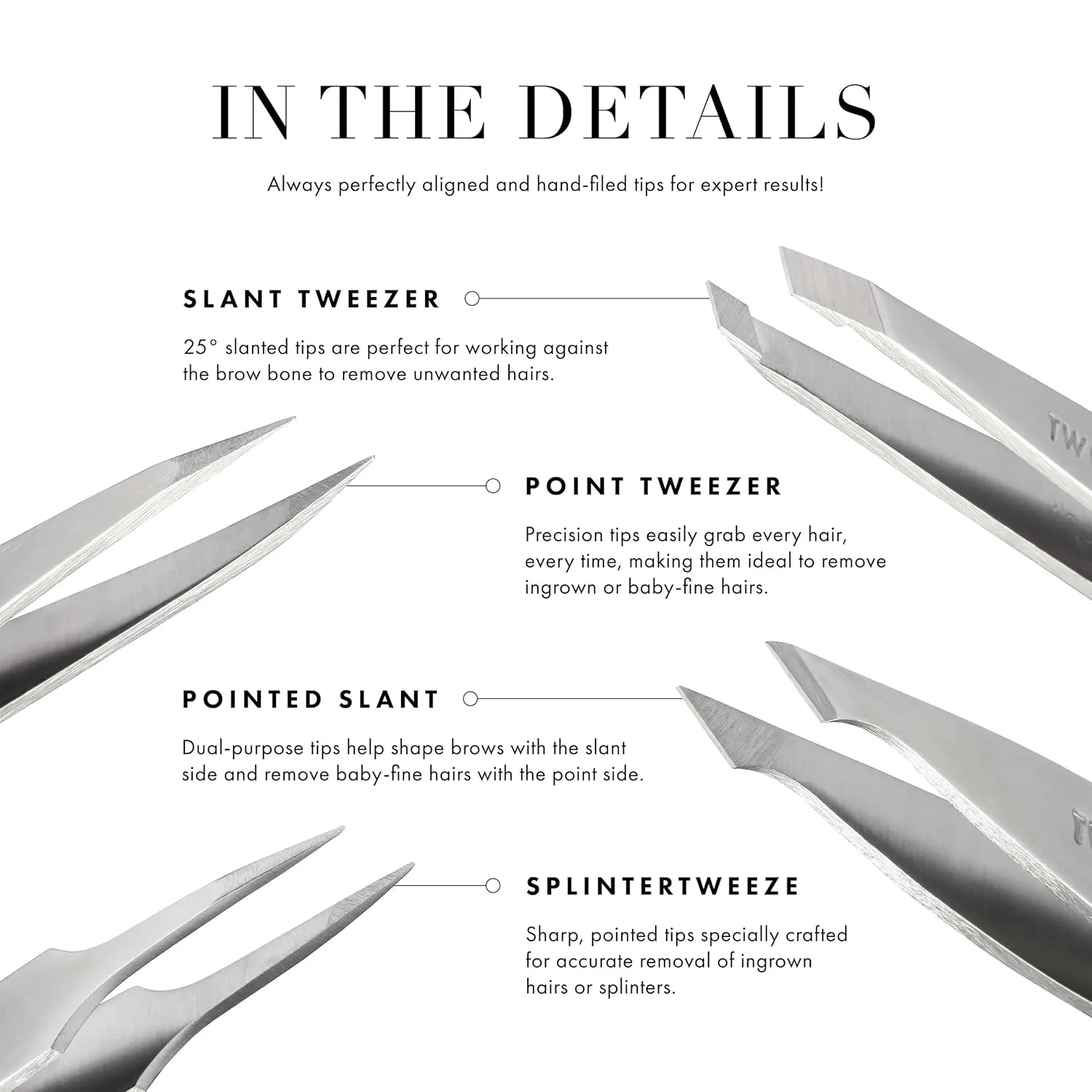 Tweezerman Mini Slant Tweezer - Tweezers for Eyebrows, Travel Tweezers for Eyebrows, Facial Hair, Ingrown Hair (Neon Pink)