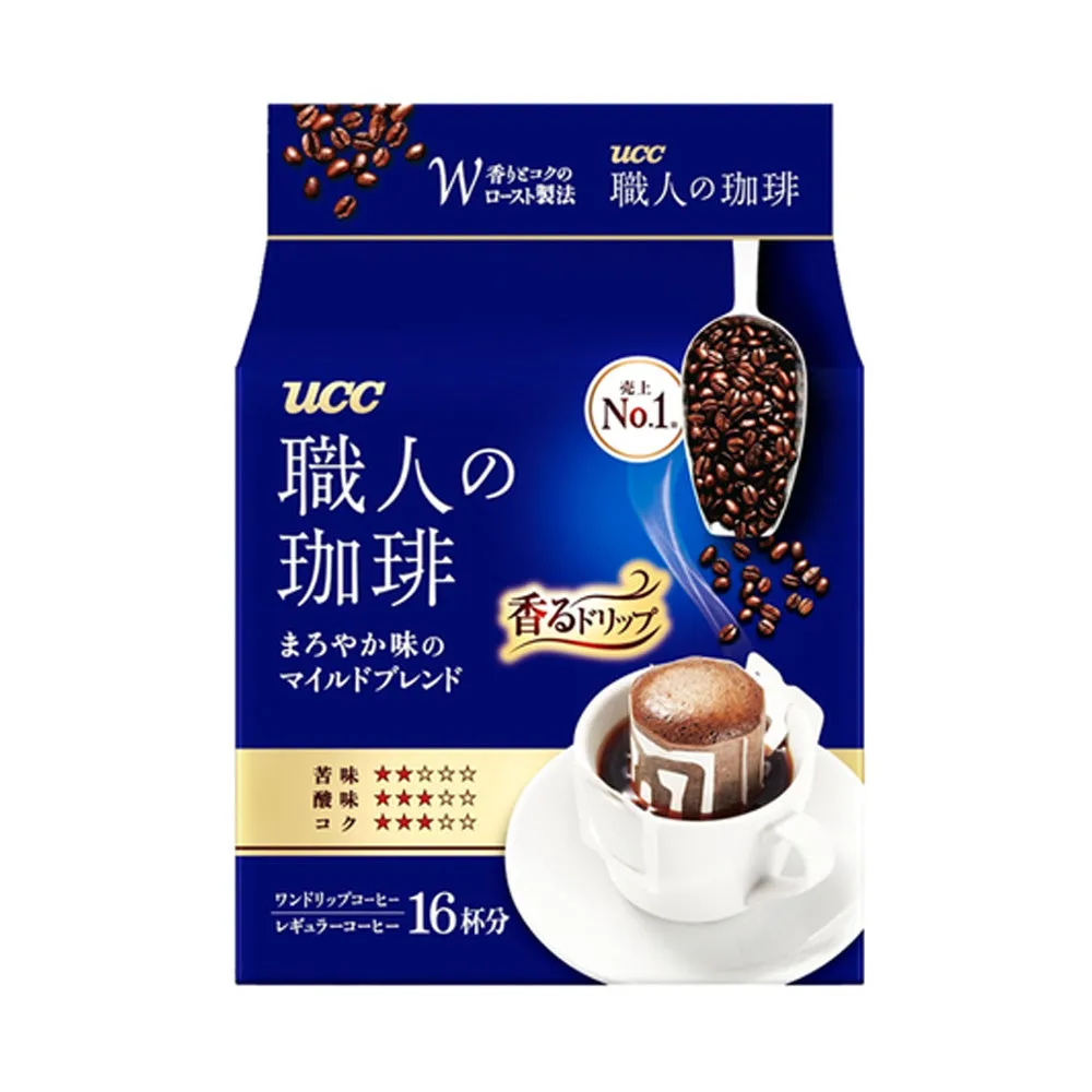 UCC Drip Coffee Bags - Mild Blend, 16 Servings