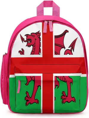 United Kingdom Of England And Wales Flag Mini Backpack Small Shoulders Luggage Daypack Business Weekender Bag for Men Women