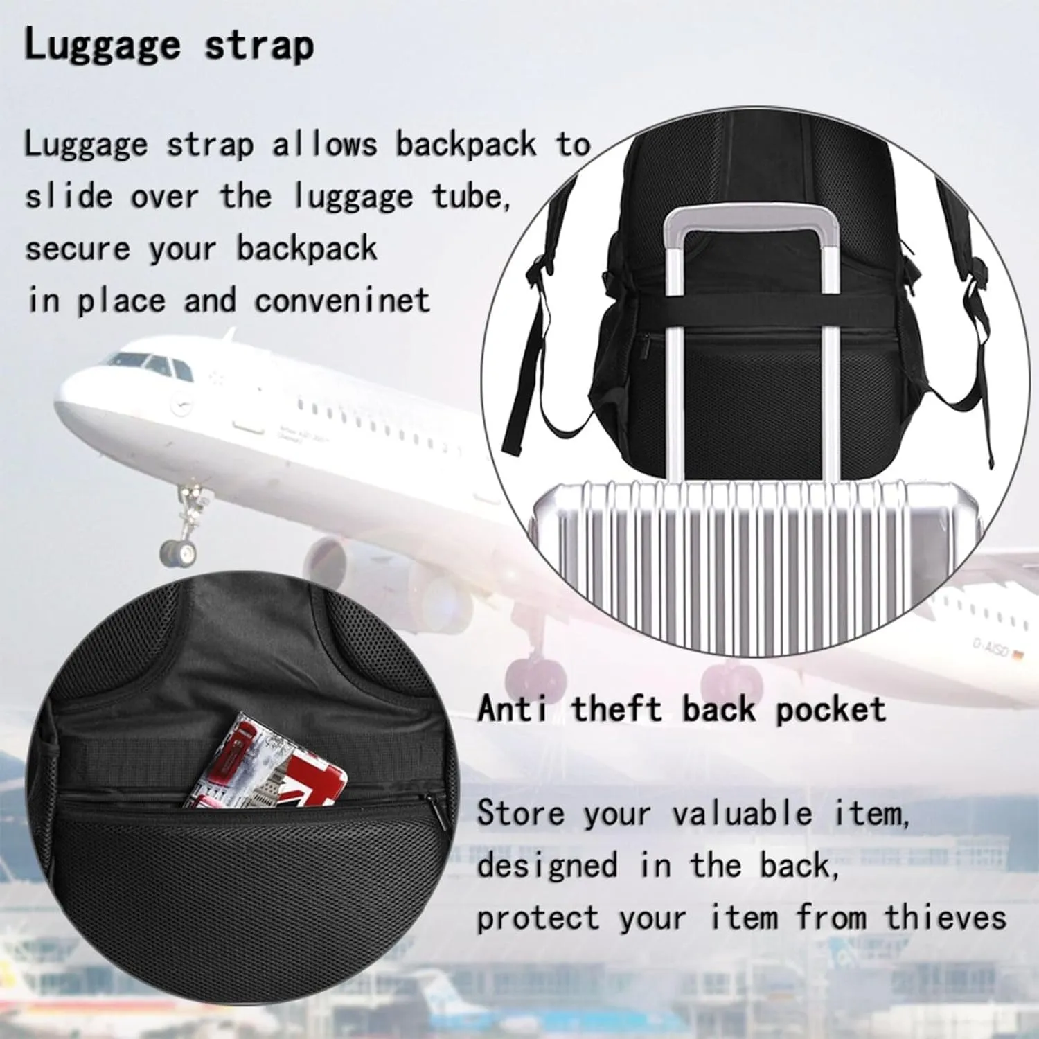 Usa Scuba Diving Dive Flag Travel Laptop Backpack,18 Inch Carry on Backpack for Men Women with USB Port, Work Computer Backpack