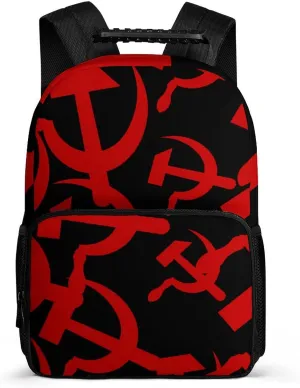 USSR Hammer Logo Travel Backpack Casual Daypacks Computer Shoulder Bag for Work Shopping Unisex 16 Inch