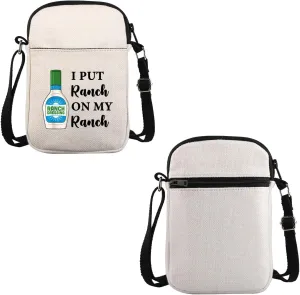 VAMSII Ranch Dressing Lover Gift I Put Ranch On My Ranch Makeup Bag Salad Saucey Cosmetic Bag Condiment Sauce Lover Gift