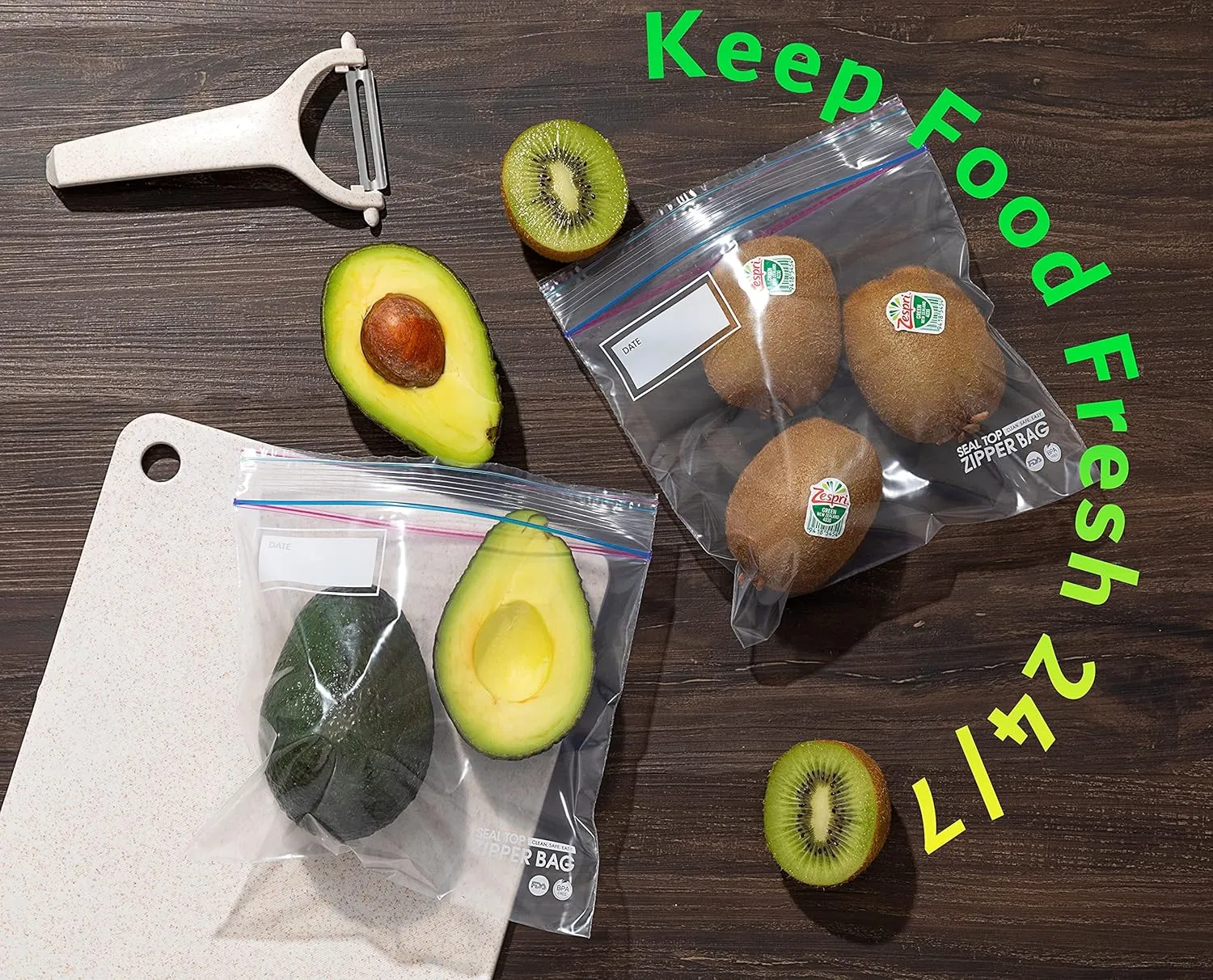 Variety Slider Storage Bags, 4 Sizes- 145 Count, Expandable Bottom, Microwave-Safe, Zero BPA
