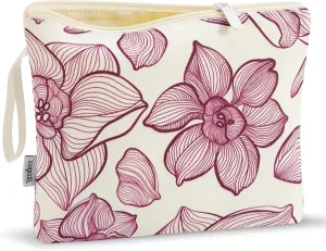 Vavabox Personalized Makeup Bag, Birthday Gifts for Women Girl Cosmetic Bag, Travel Makeup Pouch (Cream Narcissus)