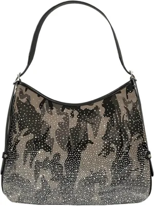 Vintage Diamond Tote Bag for Women Handbags Rhinestone Shoulder Bags Large Capacity Shopper Purses For Walks