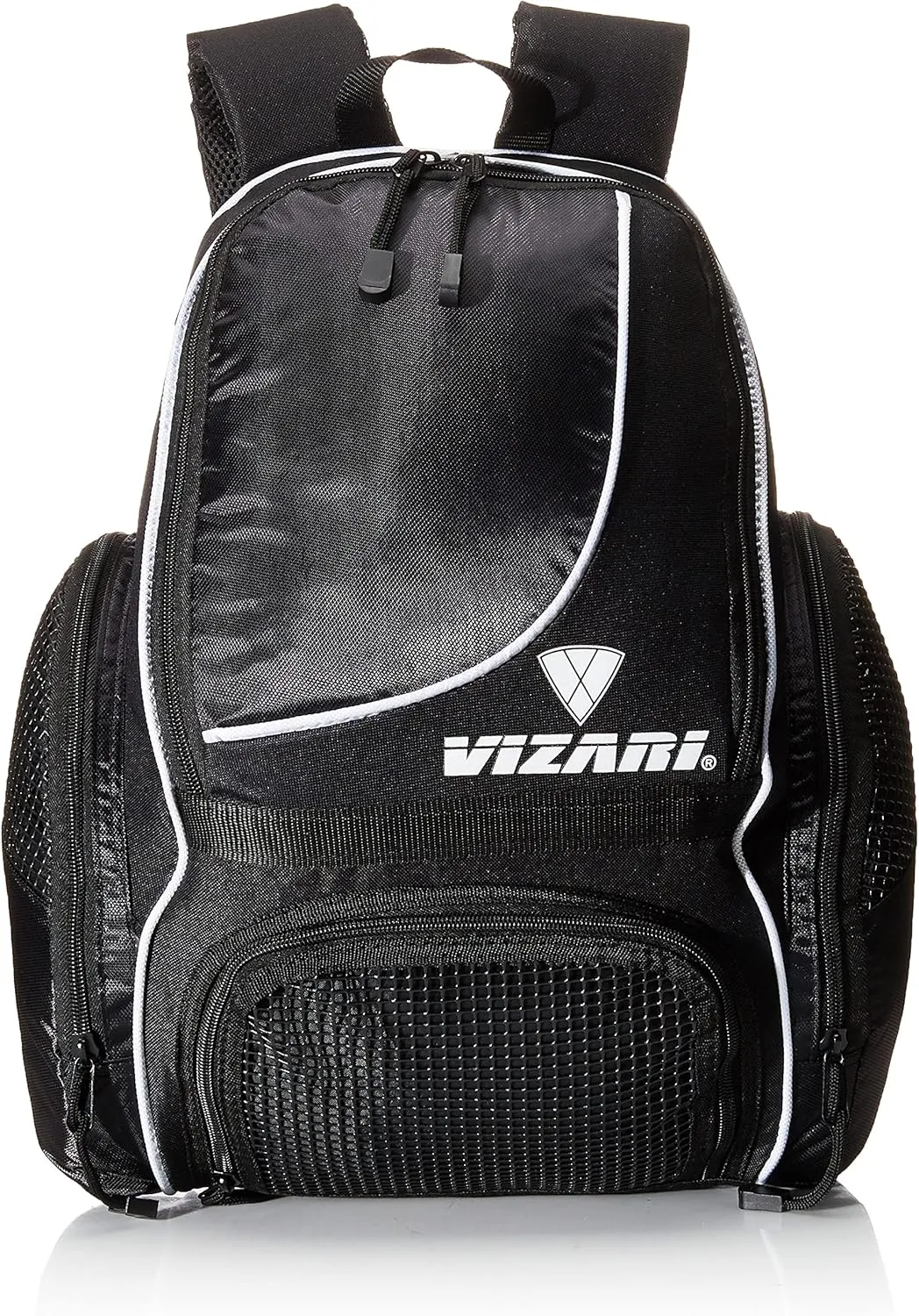 Vizari Solano Soccer Backpack With Ball Compartment and Vented Ball Pocket and Mesh Side Cargo Pockets for Adults and Teens