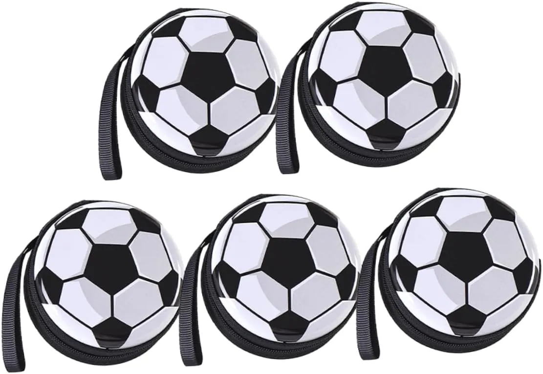VOSAREA Soccer Fan's Dream Tinplate Football Coin Purse Portable Snack Box Home Office Decor