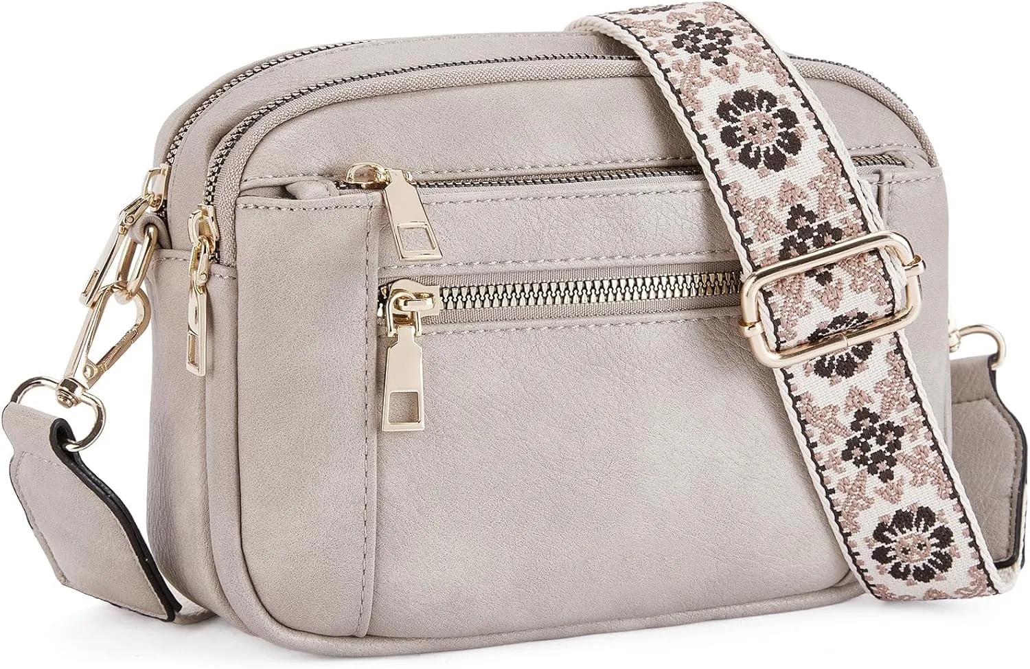 WJCD Women's Crossbody Purse - Vegan Leather Lightweight Shoulder Bag with Adjustable Strap, Stylish Small Handbags