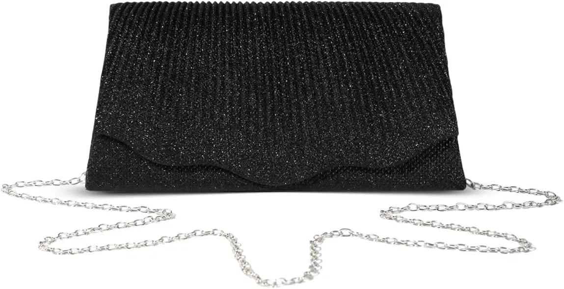 Women Clutch Purses Sparkling Envelope Evening Bag with Detachable Chain for Women Prom