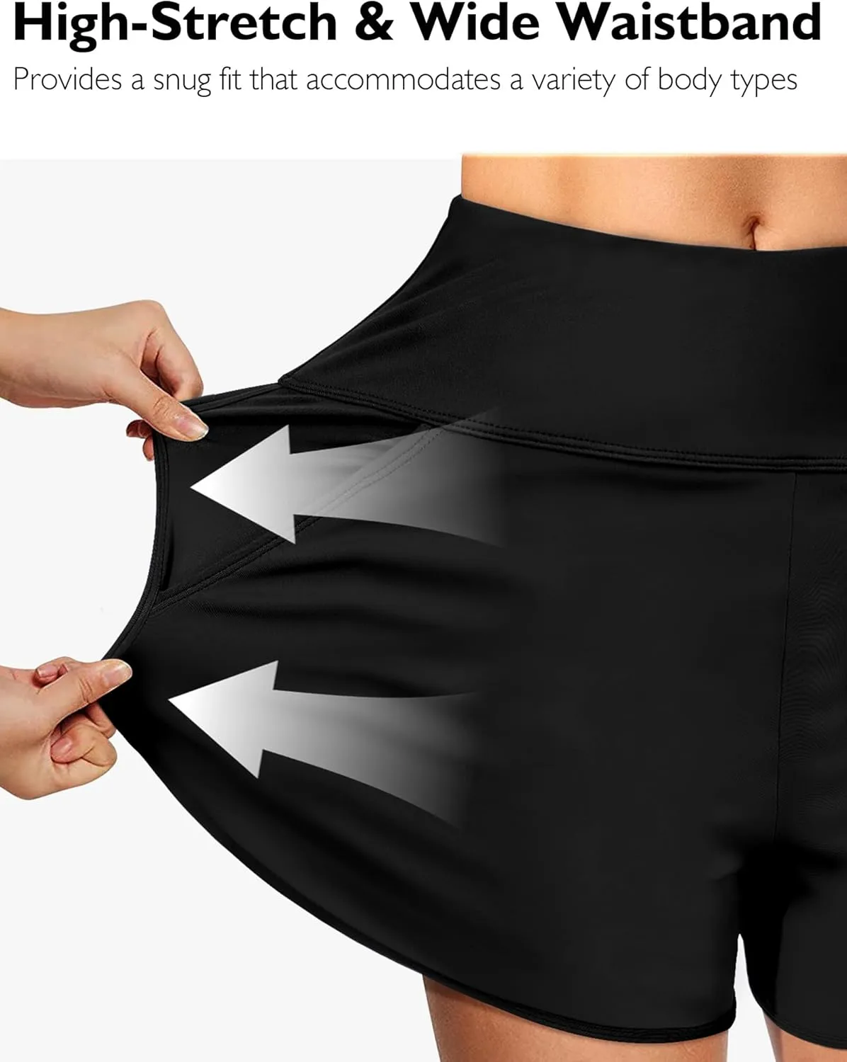 Women's 5" Swim Board Shorts Quick Dry High Waisted Swimsuits Shorts with Pockets UPF 50  Bathing Suits Bottoms