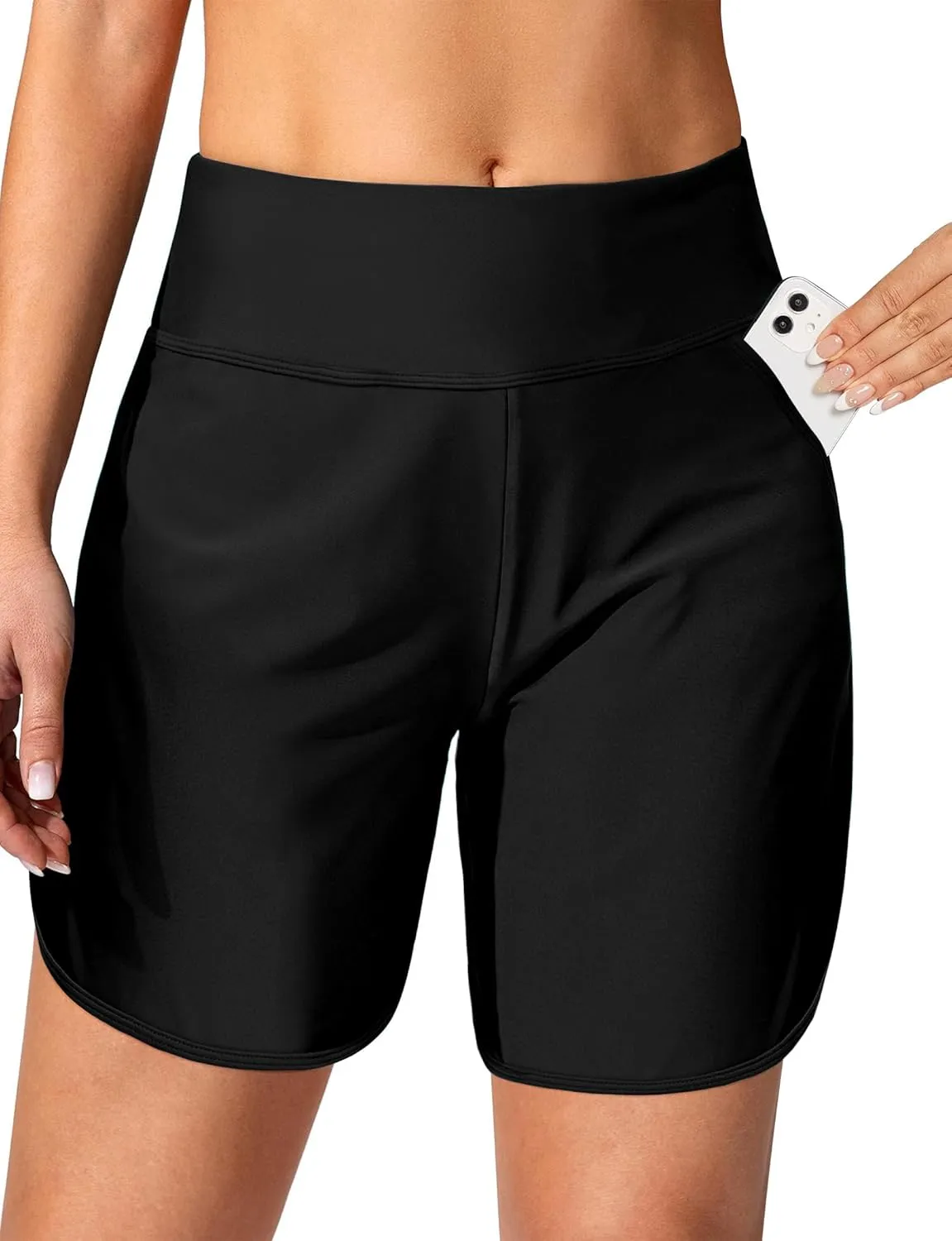 Women's 5" Swim Board Shorts Quick Dry High Waisted Swimsuits Shorts with Pockets UPF 50  Bathing Suits Bottoms