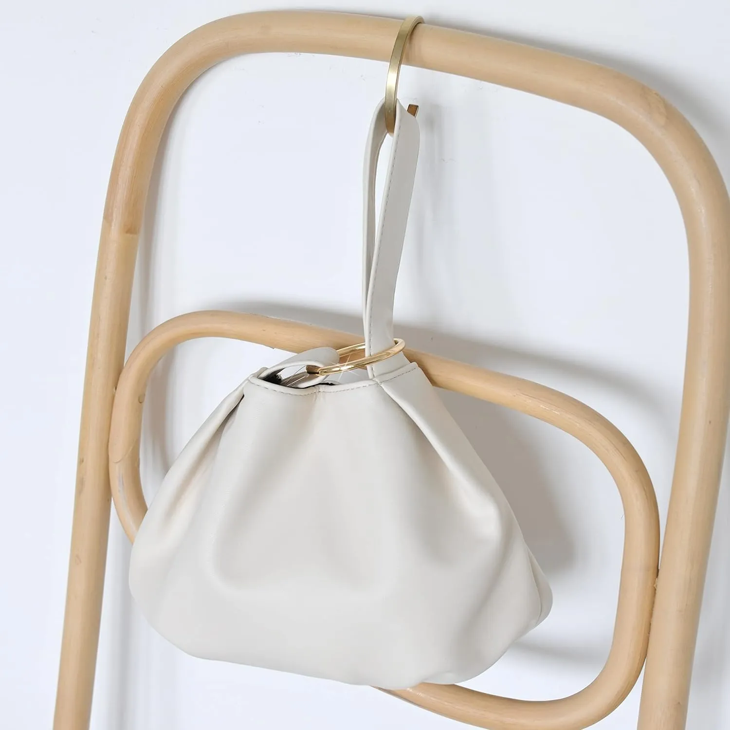 Women's Clutch Soft Vegan Leather Hobo Top Handle Bag Small Tote Purse