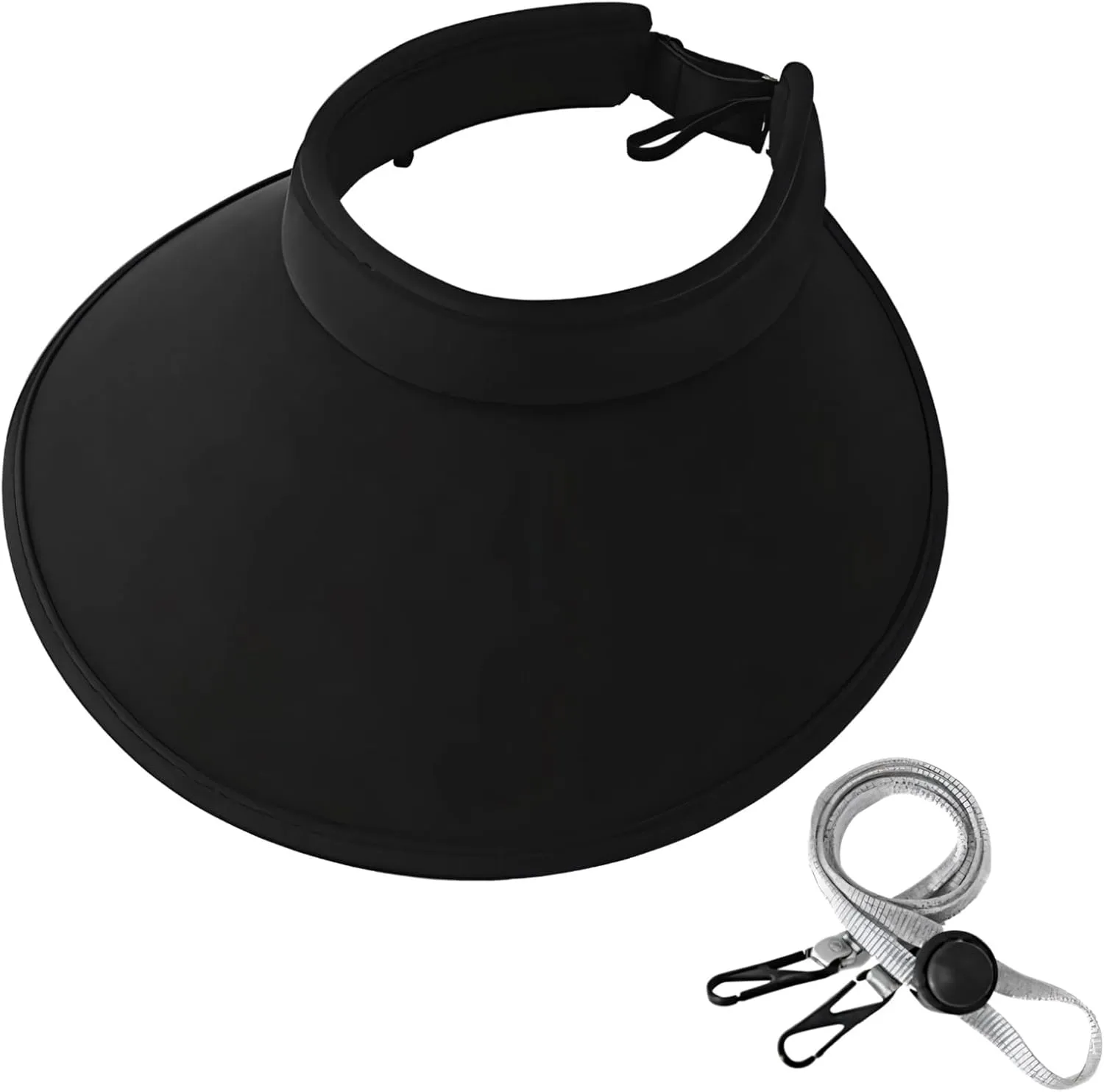 Women'S Wide Brim Sun Hat, Upf50  Sun Protection, Adjustable Visor For Beach, Soft Material, Includes Windproof Cord, Ideal For Outdoor Use, 21.3-23.6 In